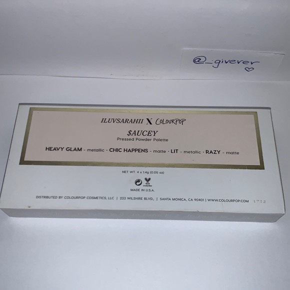 $AUCEY ILUVSARAHII Colourpop 4 Pan Palette - Picture 6 of 10